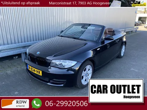 BMW 1 Serie Cabrio 118i Leer, Clima, Stoelvw, CC, Carplay, Windscherm, LM, nw. APK – Inruil Mogelijk