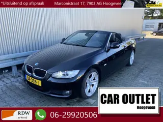 BMW 3 Serie Cabrio 320i High Executive AUTOMAAT, Leer, Navi, Clima, CC, PDC v/a, LM, – Inruil Mogeli