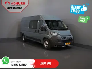 Fiat Ducato 2.2 MJ 180 pk Aut. L3H2 DC Dubbel Cabine BPM VRIJ! 6 Pers./ 2x Schuifdeur/ Climate/ 2.5t