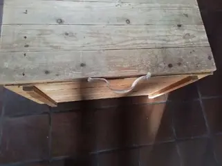 Houten opbergkist, zeer degelijk