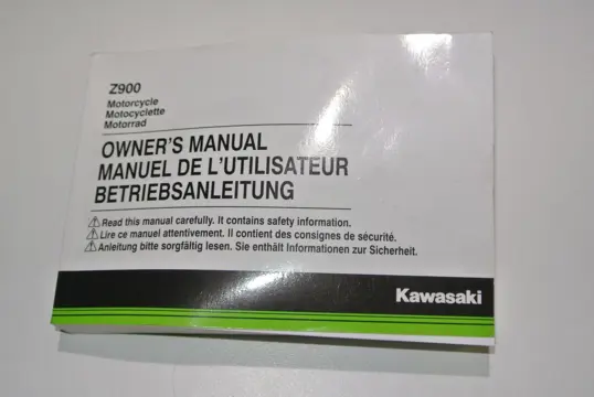 INSTRUCTIEBOEKJE Kawasaki Z 900 2017 - 2019