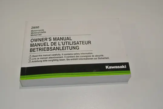 INSTRUCTIEBOEKJE Kawasaki Z 650 2017 - 2019