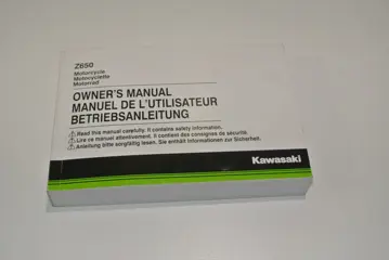 INSTRUCTIEBOEKJE Kawasaki Z 650 2017 - 2019
