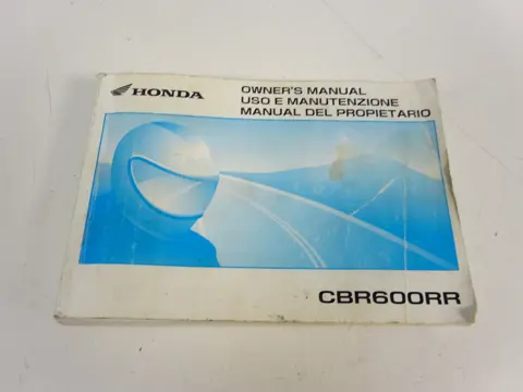 INSTRUCTIEBOEKJE Honda CBR 600 RR 2007 - 2008