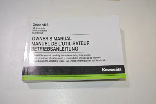 INSTRUCTIEBOEKJE Kawasaki Z 900 2017 - 2019