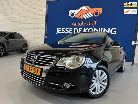Volkswagen Eos 1.6-16v FSI cabriolet/ bj.2007 / kleur: zwart/ climate /sportvelgen/stereo scherm/6 b