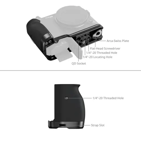SmallRig 5466 L-Shaped Mount Plate With Silicone Handle For Nikon ZR