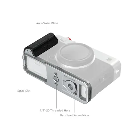 SmallRig 5448 L-Shaped Mount Plate With Silicone Handle For FUJIFILM X-E5