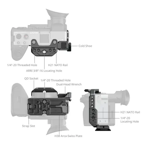 SmallRig 5591 Half Cage For Sony FX2