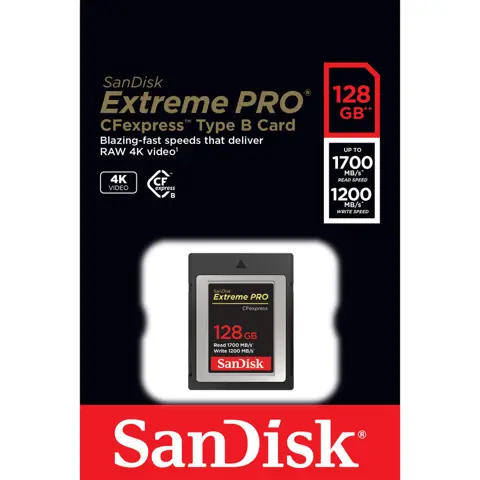 Sandisk CFexpress Extreme Pro 128GB 1700 / 1200MB/s type B