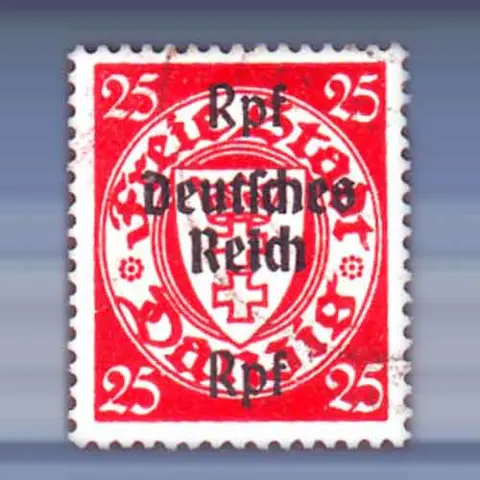 Danzig opdruk Deutsches Reich (1939)