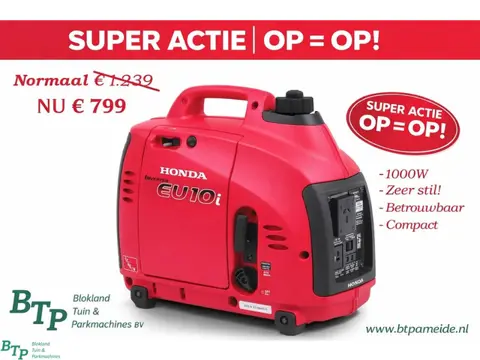 Honda Generator 1000w eu10i inverter noodstroom aggregaat koffer