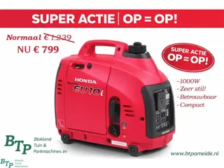Honda Generator 1000w eu10i inverter noodstroom aggregaat koffer