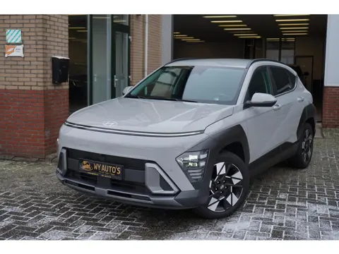 Hyundai Kona 1.6 GDI HEV Premium Fabrieksgarantie-2029|Cyber Gray|Stoelventilatie|El.Stoelen|El.Acht