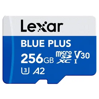 Lexar MicroSDHC Blue Plus UHS-I 256GB V30 Read 170MB/s With SD Adapter