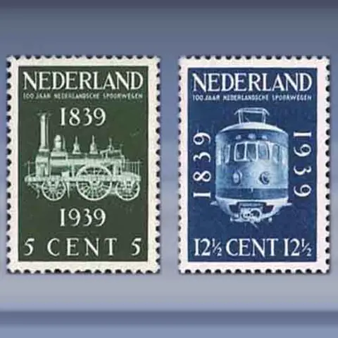 Spoorweg Jubileumzegels (1939)