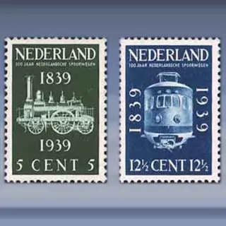 Spoorweg Jubileumzegels (1939)