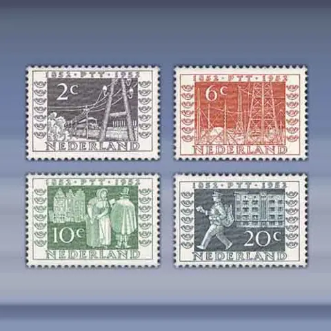 100 jaar Ned. Rijkstelegraaf en Ned. Postzegel (1952)