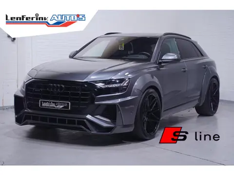 Audi Q8 55 TFSI quattro NAP Prior bodykit en tuning 430PK pano digi-cockpit Vossen 23"lmv head-up ke