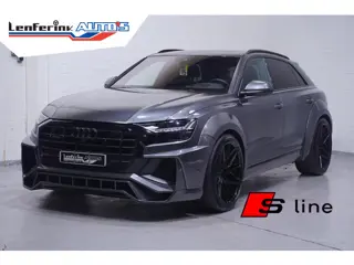 Audi Q8 55 TFSI quattro NAP Prior bodykit en tuning 430PK pano digi-cockpit Vossen 23"lmv head-up ke