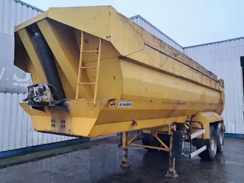 Kaiser 2 axle , 8 Tyres , steel tipper trailer , spring suspension , drum brakes