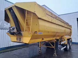 Kaiser 2 axle , 8 Tyres , steel tipper trailer , spring suspension , drum brakes