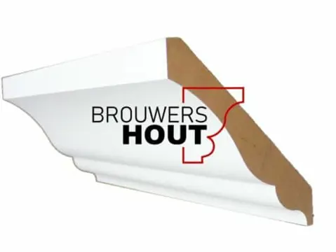 Hardhouten gootlijst G001-115 56x115mm Kijk in onze webshop!