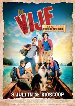DE VIJF EN DE PIRATENSCHAT filmposter.