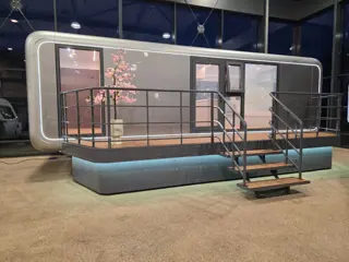 Cube 800 Tiny House Alu chalet op wielen Luxe opties gasloos