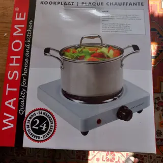 kookplaat, Watshome , met 1 pit van 15.5 cm diameter Traditioneel elektrisch kookplaat Aansluiting