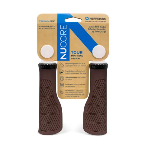 Herrmans Nucore Tour Wave Handvatten 130 mm ø22 mm Bruin