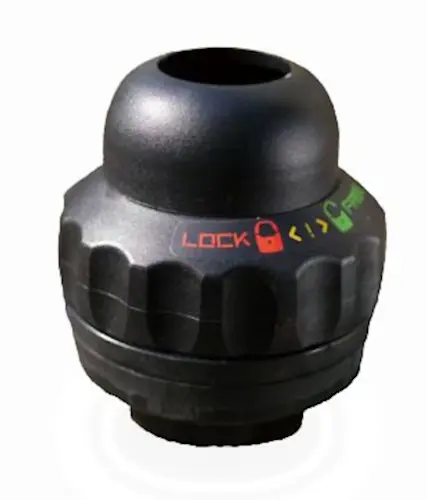 VWP balhoofdstel met geïntegreerd stuurslot 1 inch zwart