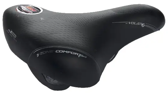 Selle Bassano Bigcity Volare 3 Zone Comfort Plus zadel zwart