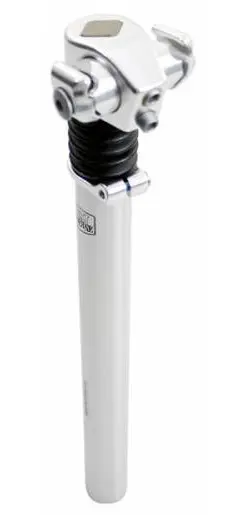 Post Moderne zadelpen verend 27,2 x 310 mm aluminium zilver