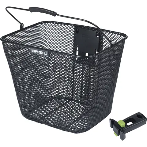 Basil Bilbao Fietsmand met KlickFix incl. Stuurpenhouder Zwart