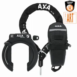 AXA Set Axa Block XXL Ringslot met ULC100 Insteekketting + Zadeltasje