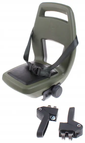 Qibbel achterzitje junior 6+ voetsteun + gordel legergroen/zwart