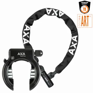 AXA Set Solid Plus Ringslot + Linq City Ketting 100/7 Zwart
