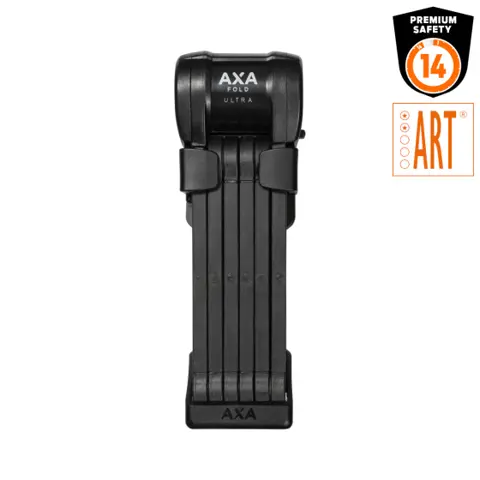 AXA Fold Ultra Vouwslot 90 cm 8 mm Gehard Staal Zwart