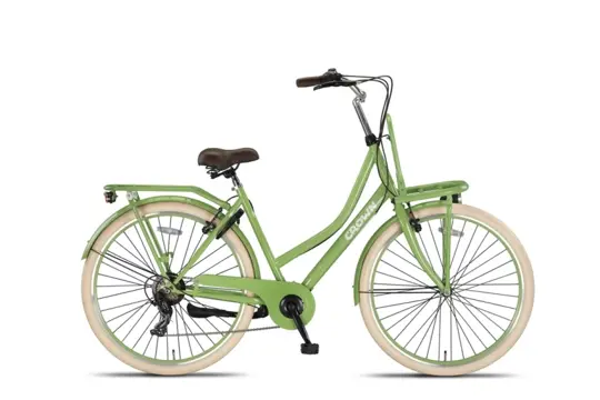 Crown Berlin 28 Inch 53 cm Dames 7V V Brakes Lichtgroen