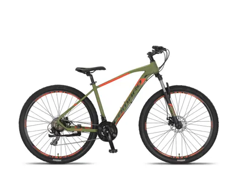 Altec Camaro MTB 27.5 Inch 45 cm Unisex 21V Mechanische schijfrem Legergroen/Rood