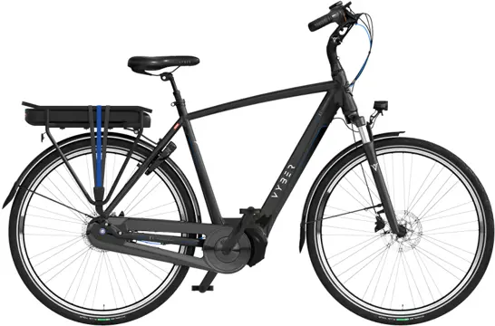 Vyber Ride E1 522Wh 28 Inch 61 cm Heren 7V Hydraulische schijfrem Zwart/Blauw