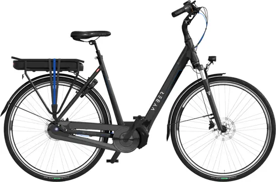 Vyber Ride E1 522Wh 28 Inch 49 cm Dames 7V Hydraulische schijfrem Zwart/Blauw
