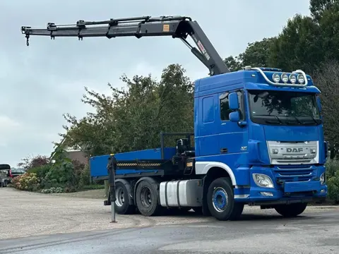 DAF XF 460 6x4!! HIAB 24TM CRANE/KRAN/TREKKER/BAKWAGEN!!BAUKRANE TRANSPORT!!euro6! DK1033