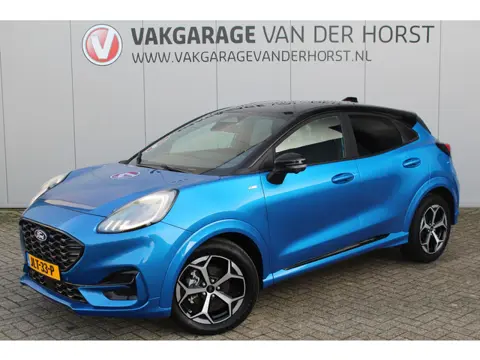 Ford Puma 1.0-125pk EcoBoost Mild-Hybrid ST-Line. Mooie luxe hoogzitter ! Slechts 9.500km ! Autm. ai