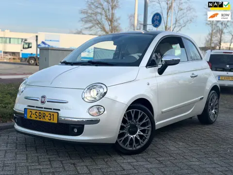 Fiat 500 0.9 TwinAir Lounge leer navigatie xenon parelmoer