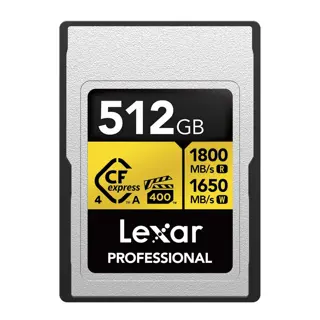 Lexar CFexpress Pro Type A Gold 4.0 Series 512GB R1800/W1650MB/s - VPG400