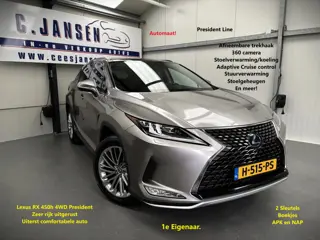 Lexus RX 450h 4WD President Line 1e eigenaar! Origineel nederlandse auto! NAP!