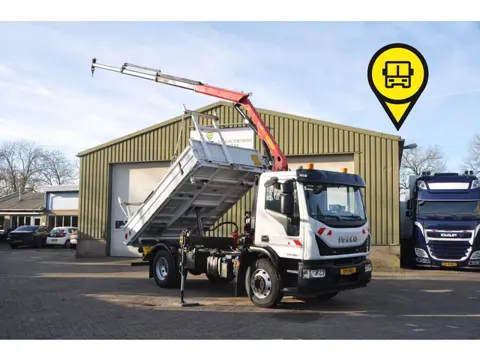 Iveco EuroCargo 120 E280 2020 3 ZIJDIG-KIPPER + PALFINGER-KRAAN 31.686km