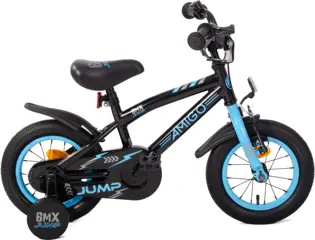 AMIGO BMX Jump 12 Inch 22 cm Jongens Terugtraprem Zwart/Blauw